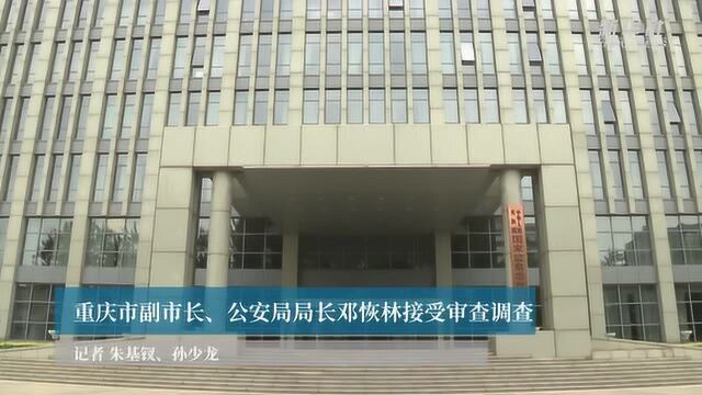 重庆市副市长、公安局局长邓恢林接受审查调查