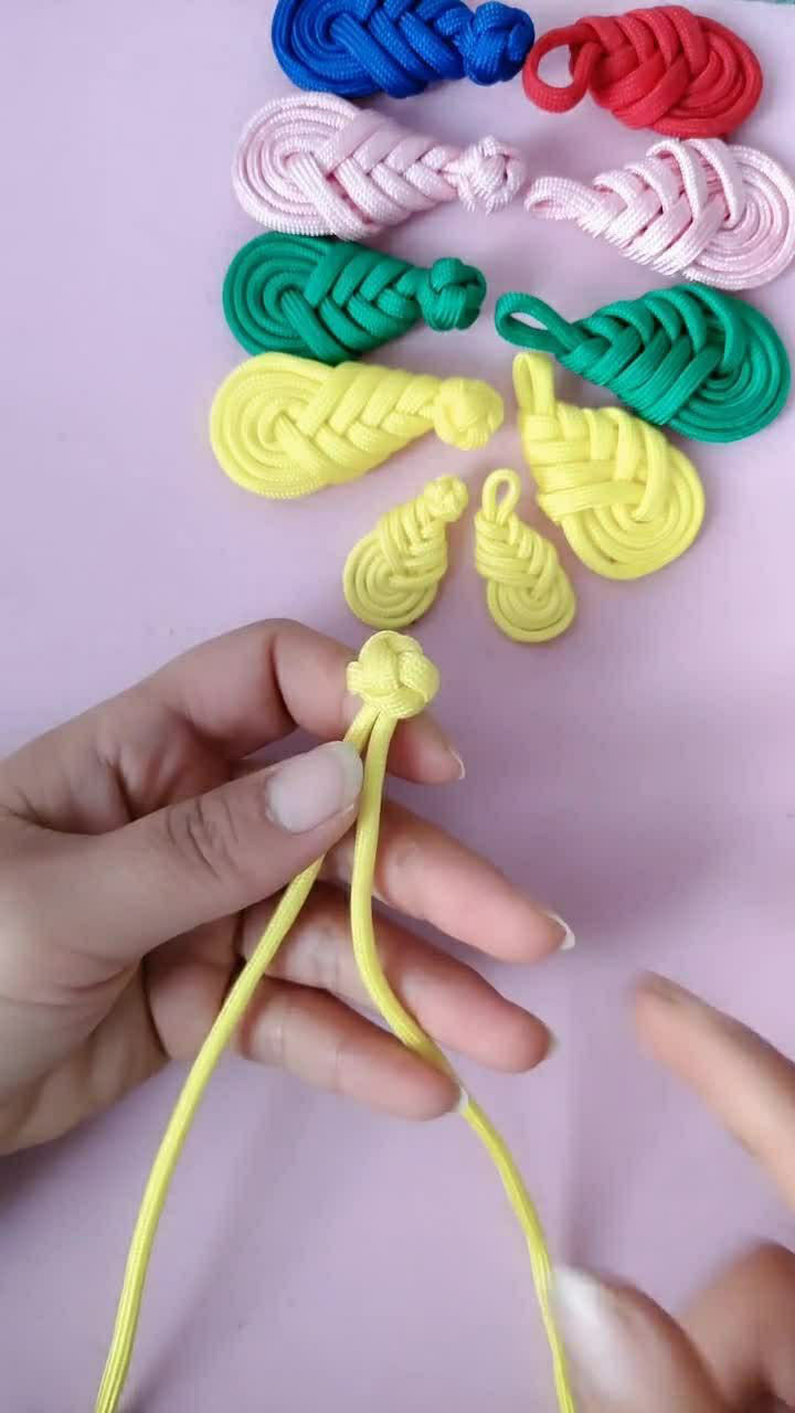 纯手工编绳盘扣教程喜欢的可以练习练习特别简单