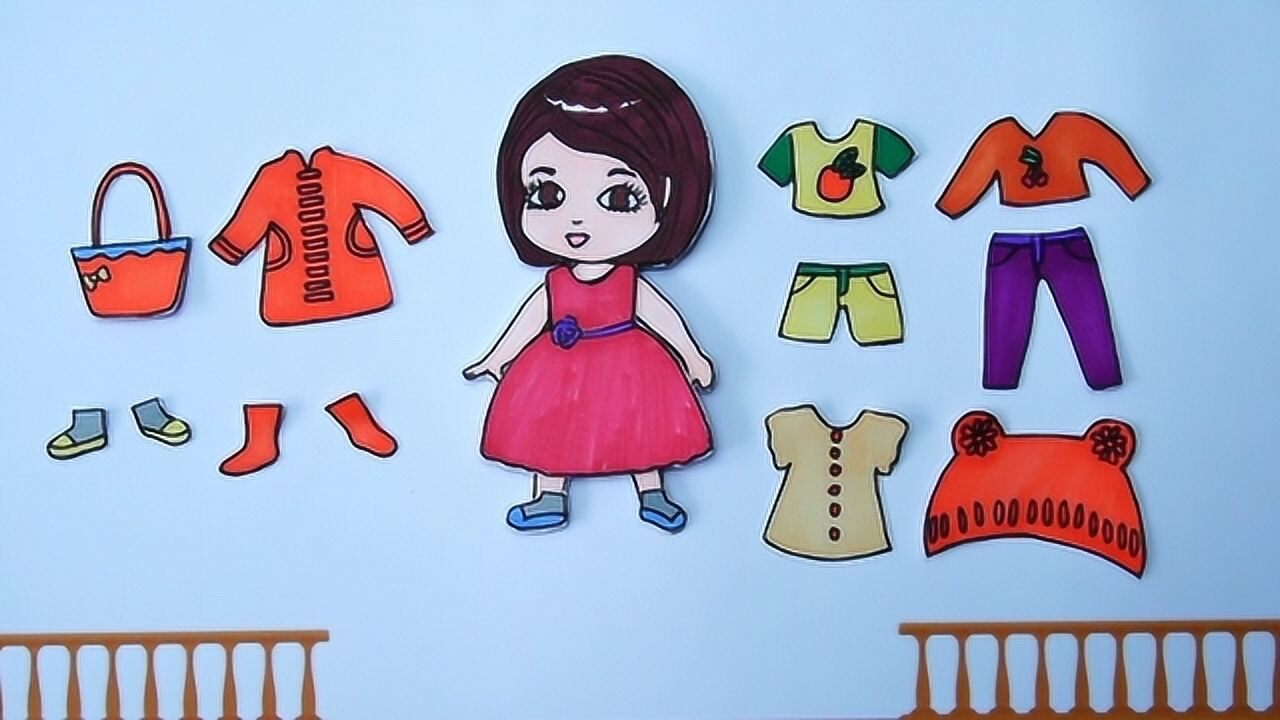 纸娃娃创意手工制作可爱的小朋友有一年四季的衣服喜欢吗