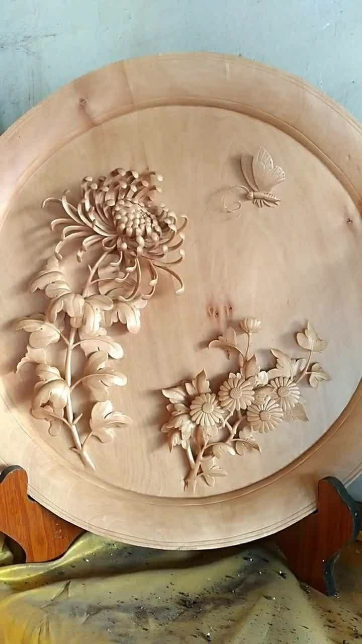 超级漂亮的菊花雕刻,显得特别的逼真