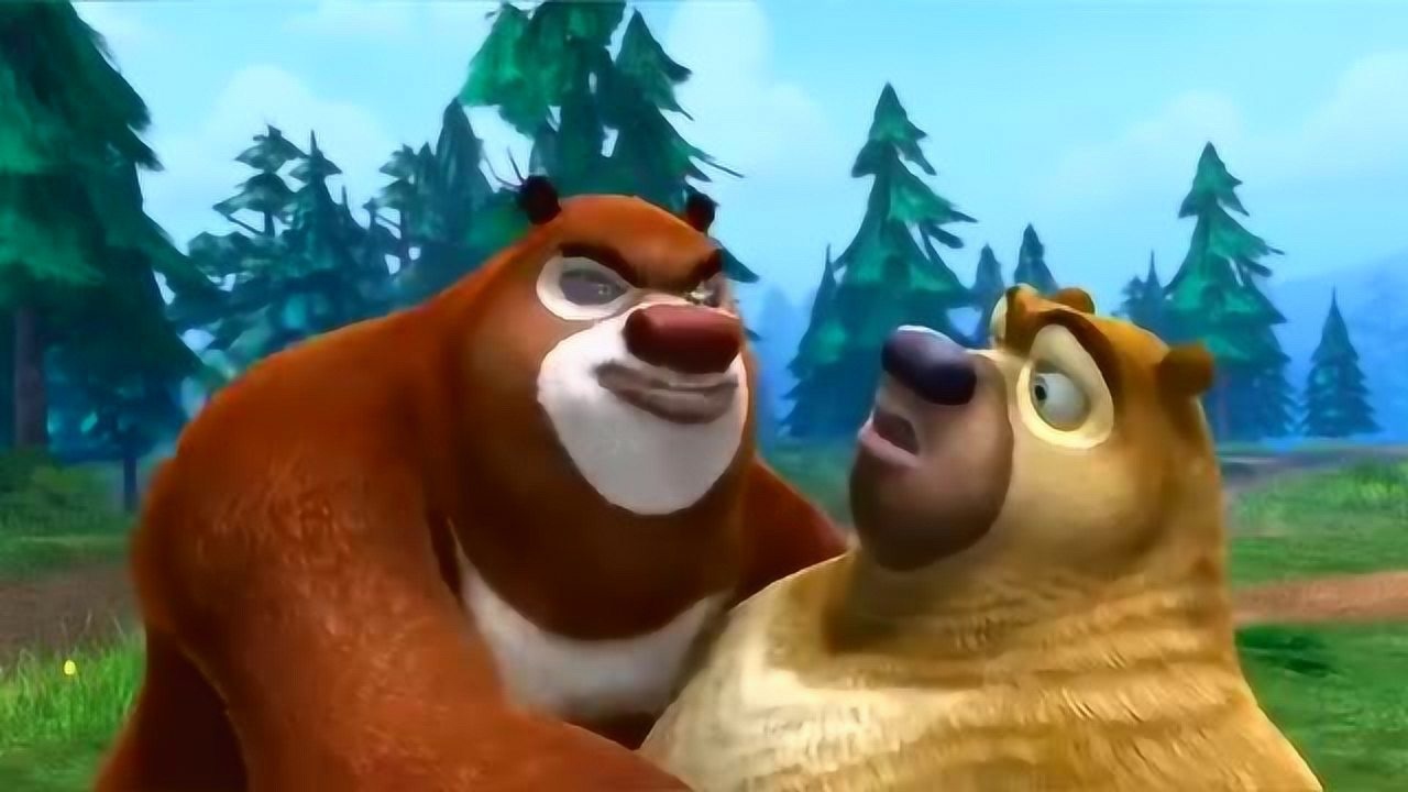 搞笑熊出没之夺宝熊兵:熊大熊二徒手掰开铁笼,真是力大无穷