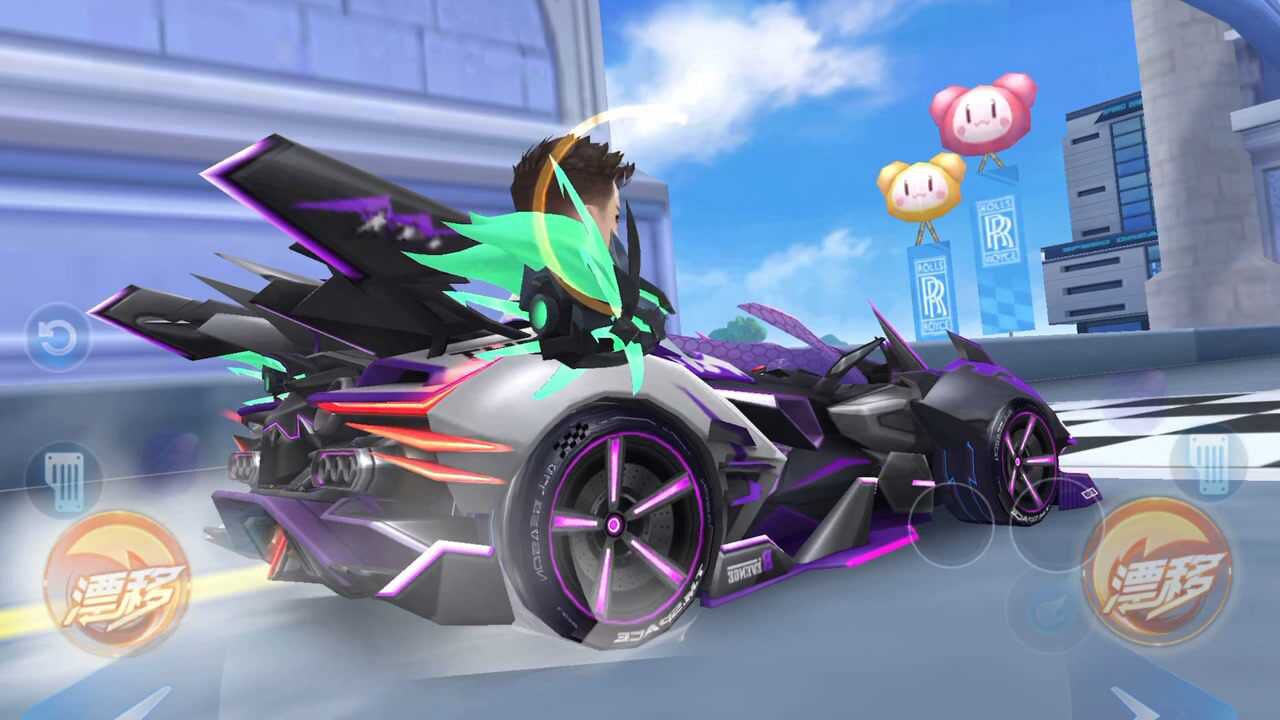 qq飞车手游全新a车极夜幽冥首次试跑强就一个字