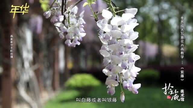 拾箴美术馆:李恩成大写意花卉画教学——《紫藤》