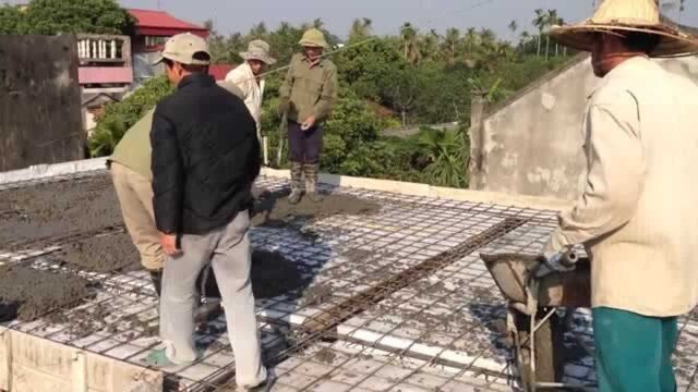 带有混凝土设备的屋顶建筑,优秀的越南建筑技术