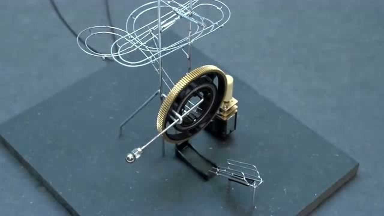 自制升降滑轨,在小球的导轨上往复流动,而且有超强的治愈系哦!