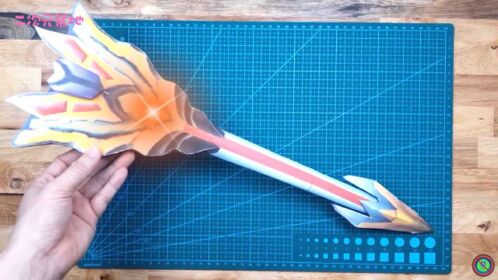 捷德奥特曼手工自制变身道具王者圣剑纸膜打印版