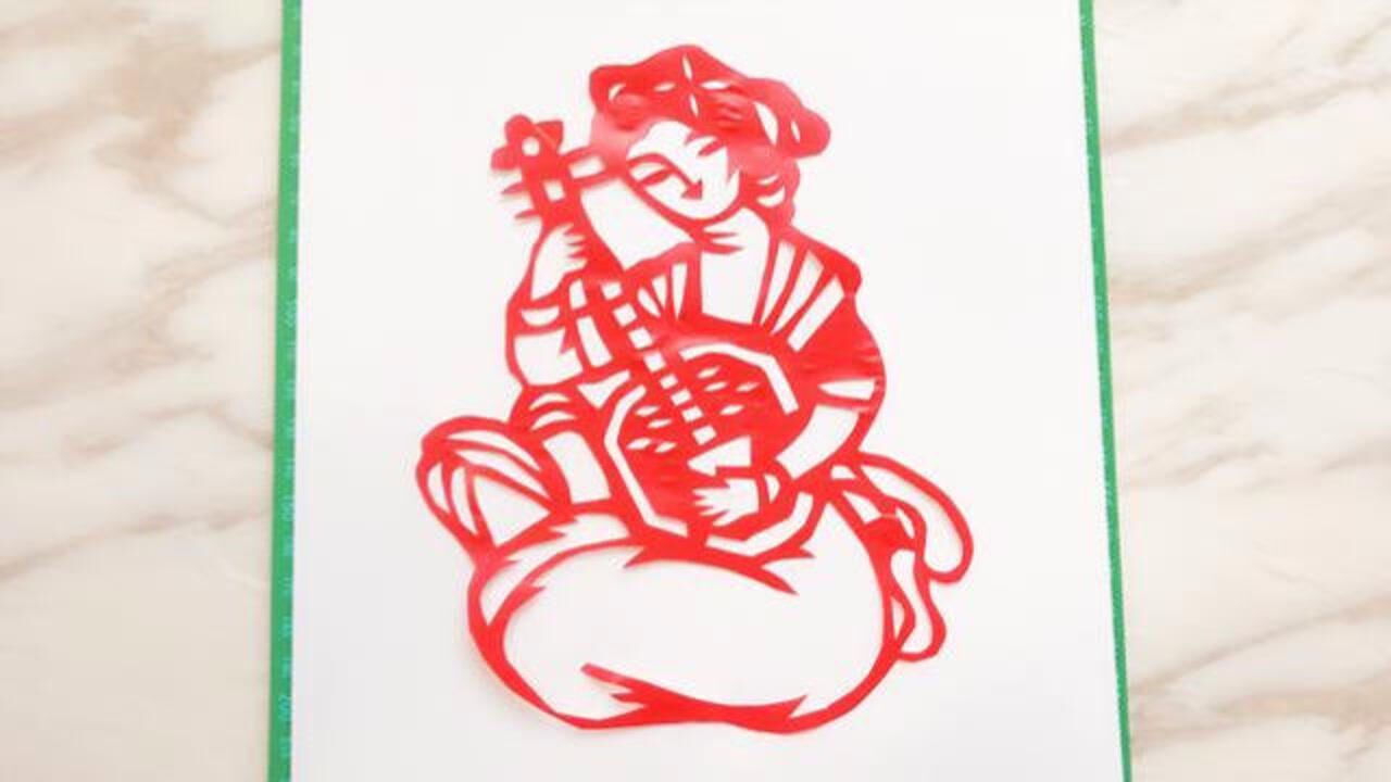 幼儿刻纸教程教你制作一位古风美女刀法简单易学