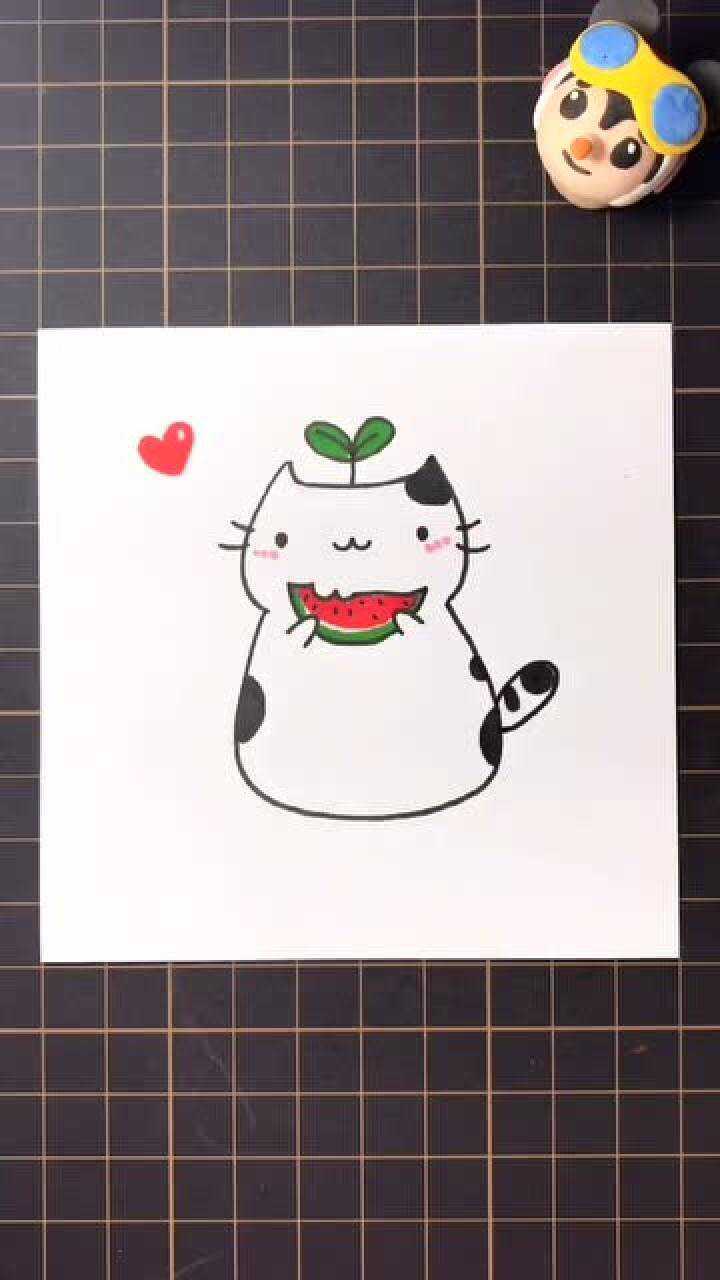 萌萌哒猫咪简笔画