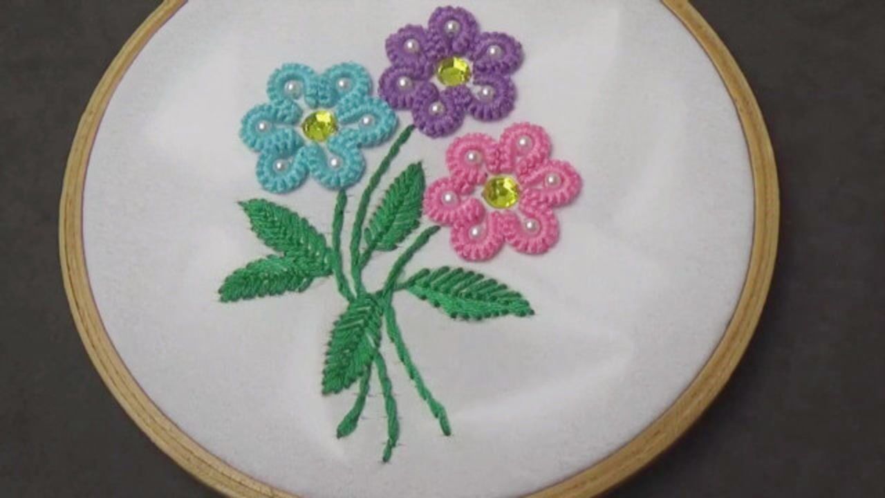 新手刺繡入門教程,步驟詳細,學習起來很簡單!_騰訊視頻