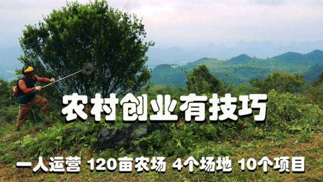 农村创业有技巧,一人运营120亩农场,4个场地,10个项目!