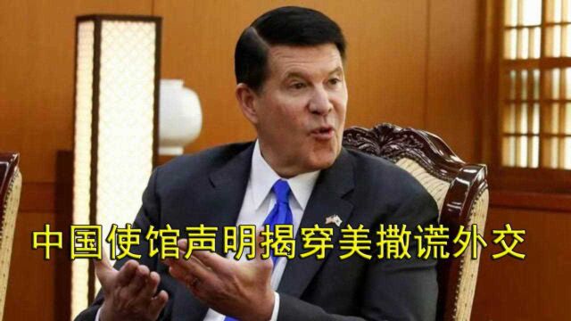 中国使馆发声明揭穿美国撒谎外交,句句都点中了美方的要害