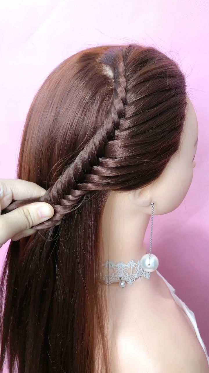 鱼骨纹理感侧编发教程解说