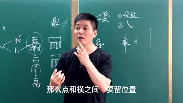 衣字写的漂亮,这两个笔画的接笔位置至关重要,你写对了吗?