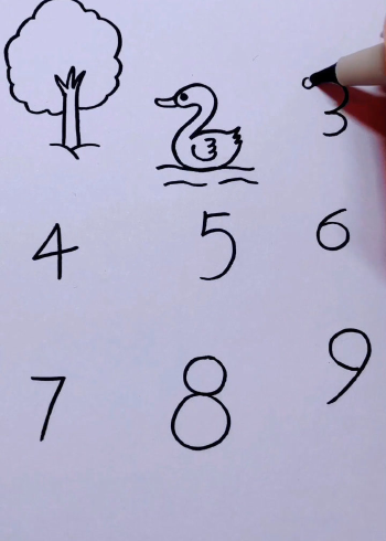 用数字1-9画画