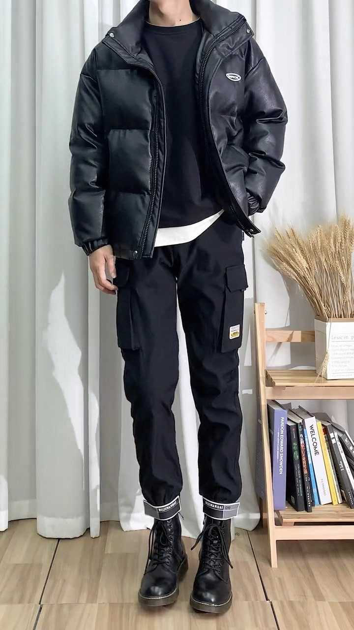 冬季男士马丁靴穿搭