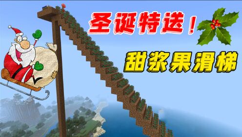 我的世界用甜浆果做滑梯圣诞气息满满滑下去会扎屁股吗
