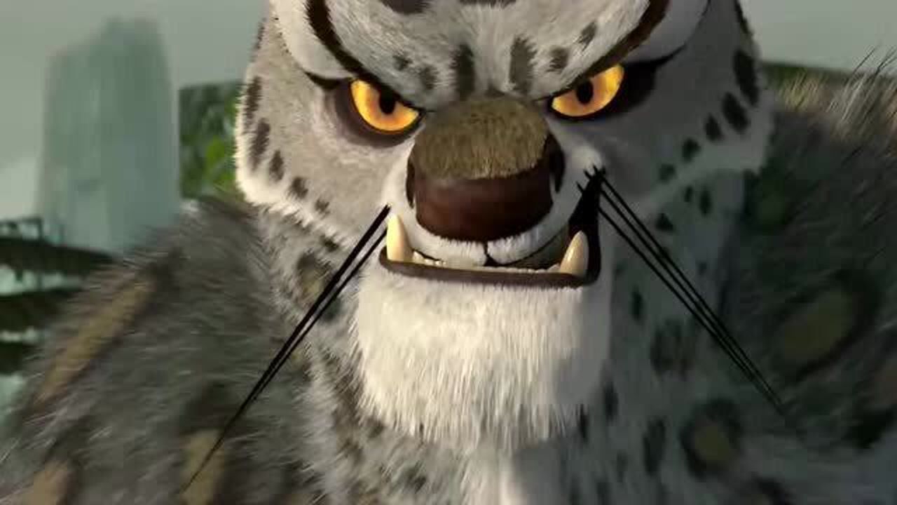 功夫熊猫1:悍娇虎带领伙伴去阻止大龙,都不是他的对手,完败!