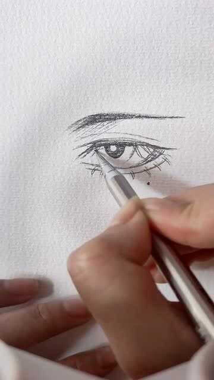 简笔画小教程教你画动漫男生眼睛