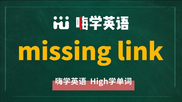 英语短语missing link的翻译、读音、使用方法讲解