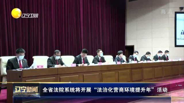 辽宁省法院系统将开展“法治化营商环境提升年”活动