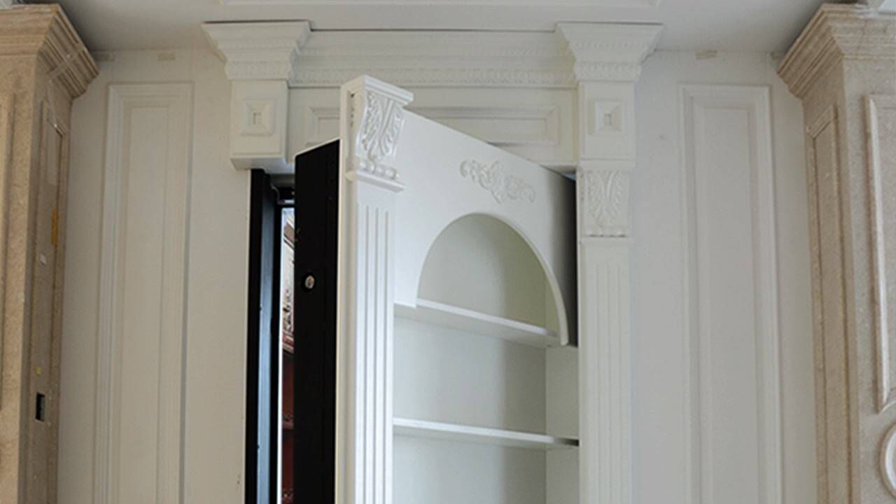 密室隐形门【xz-002 书柜旋转密室门】-hidden door-宫暗格