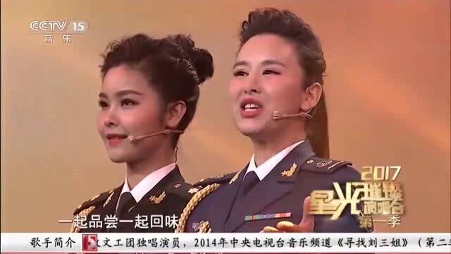 女军姐妹演唱军中姐妹,一条靓丽的风景线,太飒了