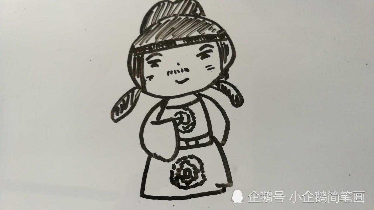 狄仁杰简笔画#简笔画#_腾讯视频