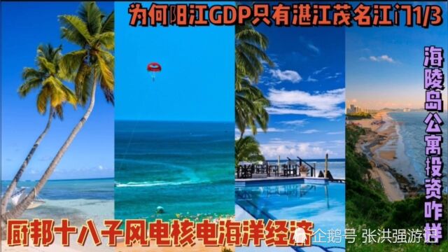 为何阳江GDP仅湛江茂名一半?除十八子还有哪些品牌?海陵岛公寓投资是坑