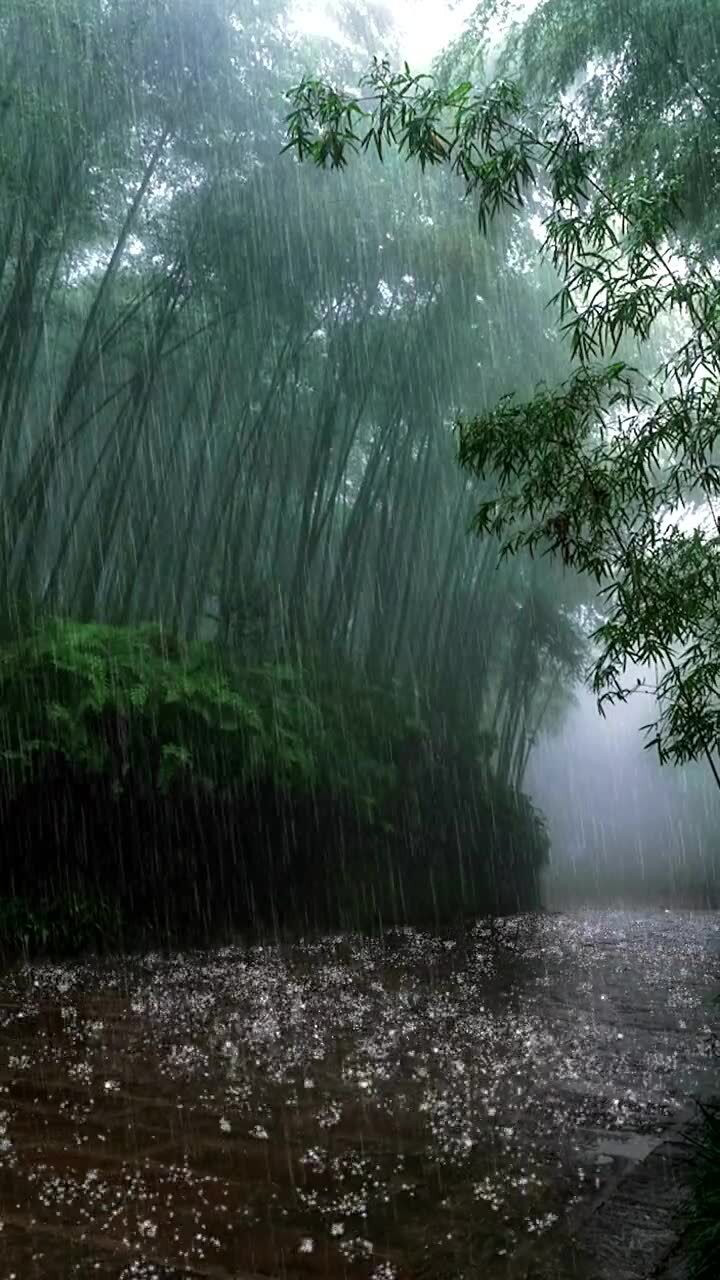 竹林听雨图片 意境图片