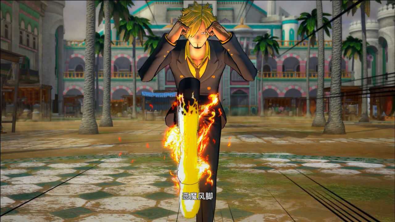 海贼王:黑足山治全技能展示,恶魔风脚,草帽海贼团厨师_腾讯视频