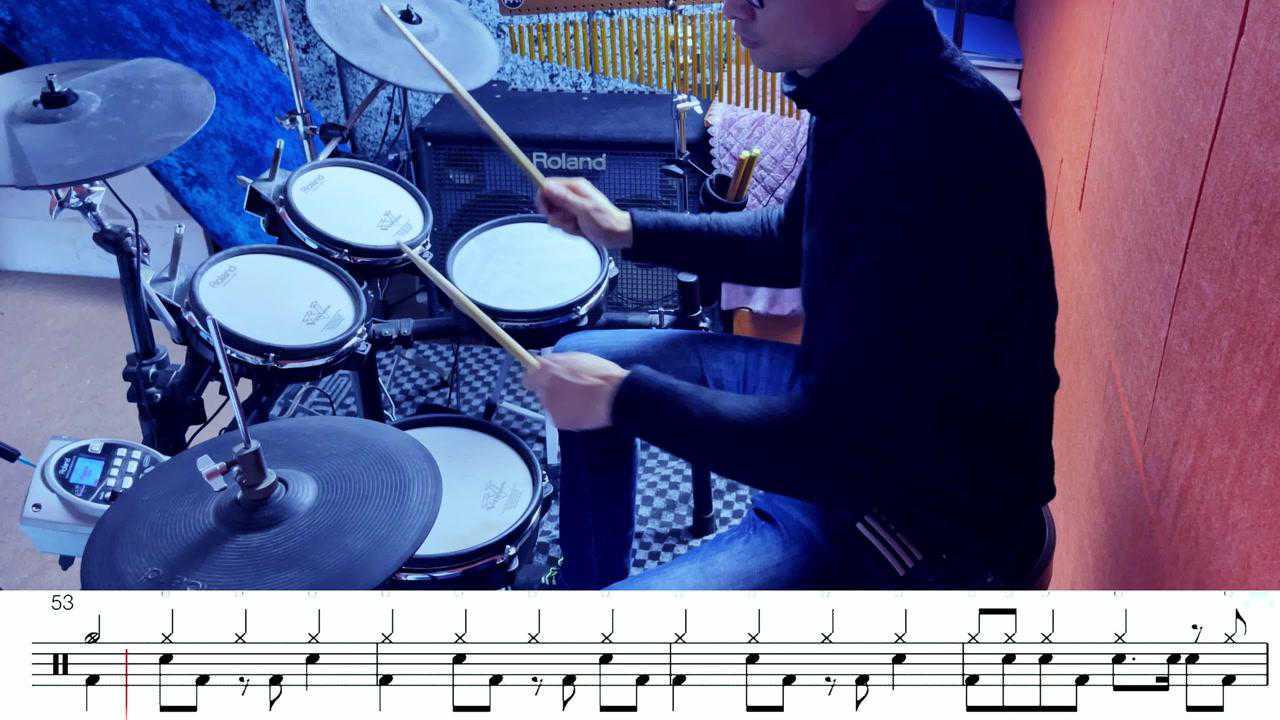 架子鼓《处处吻》鼓谱带示范