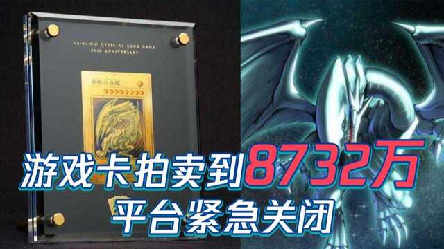 “青眼白龙”限定卡片拍卖到8732万!平台紧急关闭