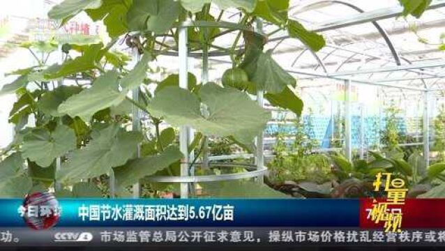 水利部:中国节水灌溉面积达到5.67亿亩