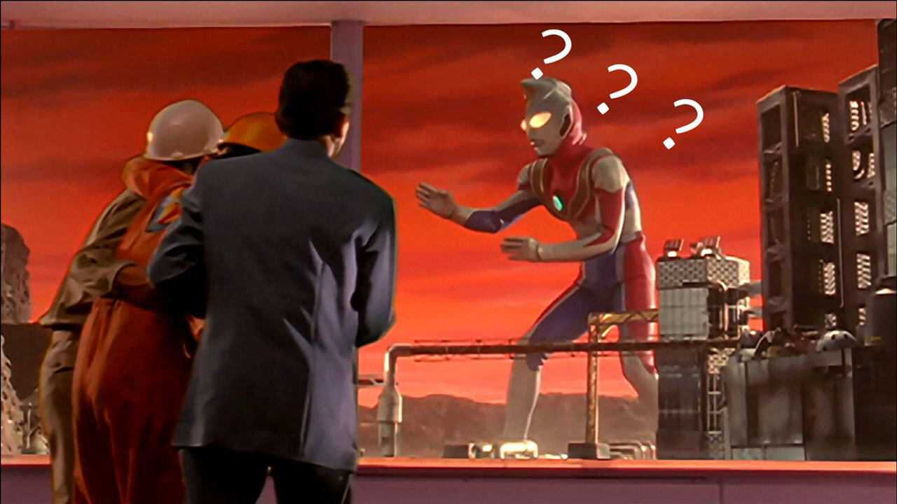 奥特曼戴拿第一次出现的时候下面的人竟大喊他迪迦