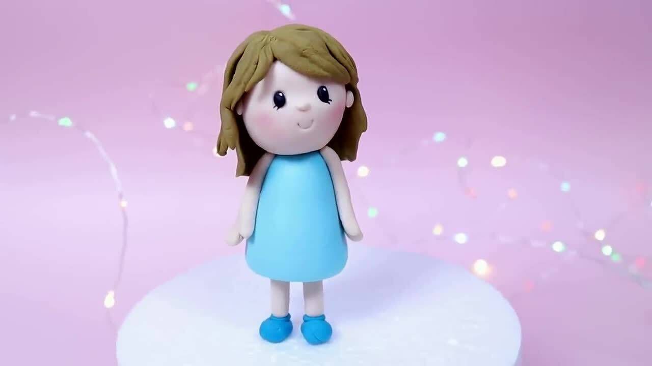 幼儿早教手工,橡皮泥黏土手工diy可爱小姑娘人偶,超级q萌_腾讯视频