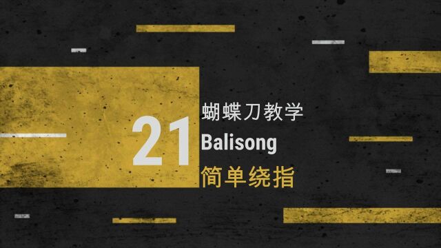 蝴蝶刀花式教学Balisong【简单绕指】第21节