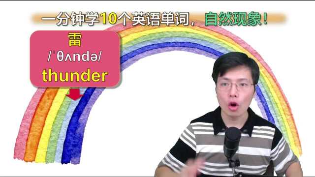 狂风暴雨,电闪雷鸣用英语如何表达?跟山姆老师学10个英语单词#知识ˆ’知识抢先知#