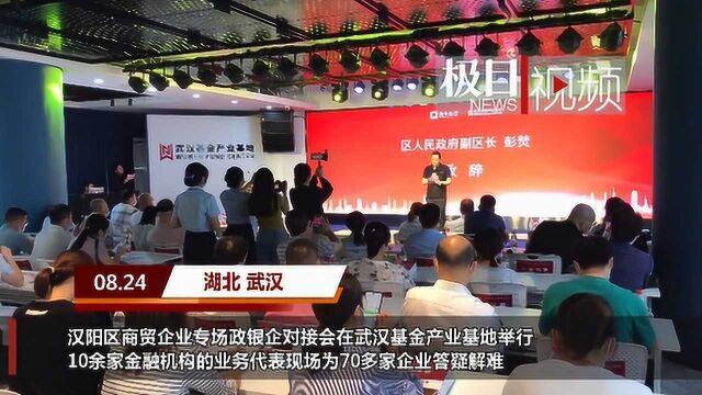 武汉市汉阳区举行商贸企业专场政银企对接会,33家意向客户现场达成意向融资金额1.66亿元