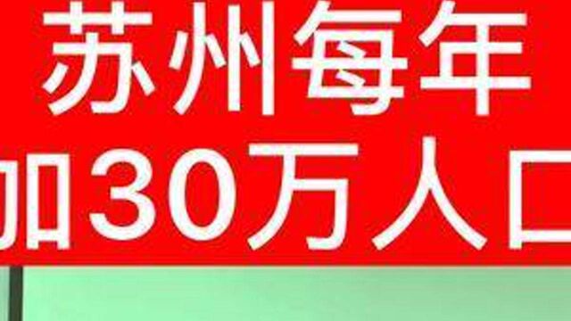 苏州每年要增加300000人口?未来城市竞争是什么?