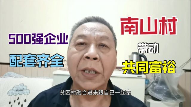 南山村带动周边50个村共同富裕,五百强企业办的实事,值得学习