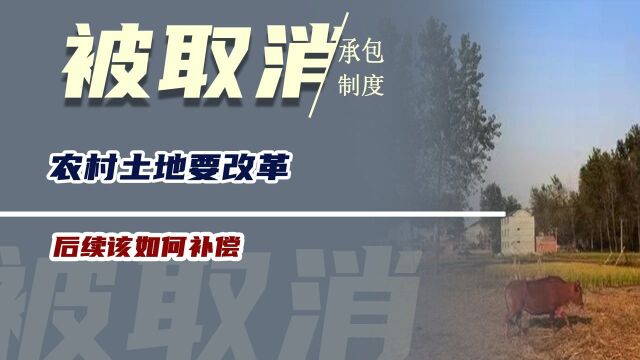 农村土地要改革,“承包制度”或将被取消?后续该如何补偿?