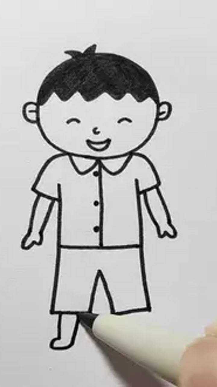 小人儿用字母oh来画看完我不信你学不会简笔画