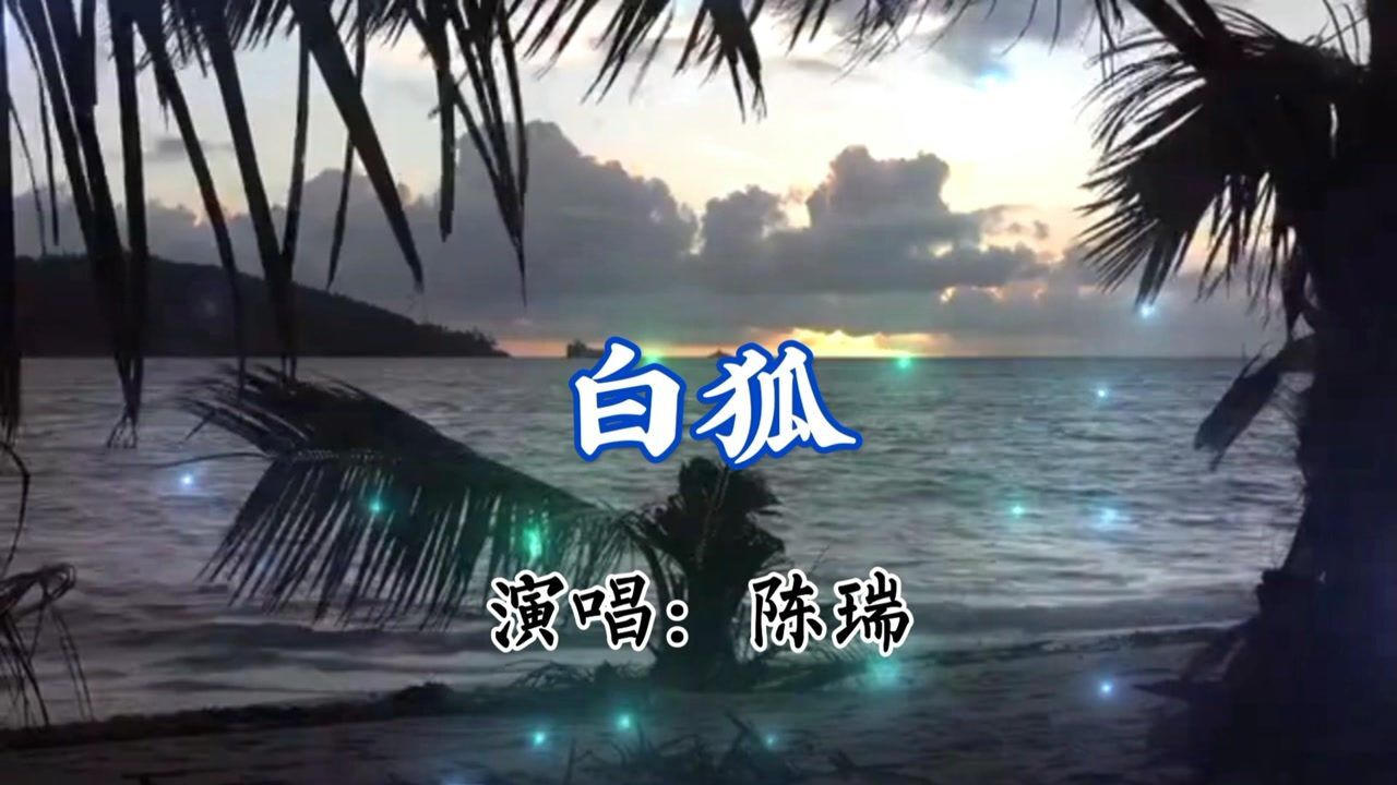 一首很好听的歌曲【白狐】陈瑞.