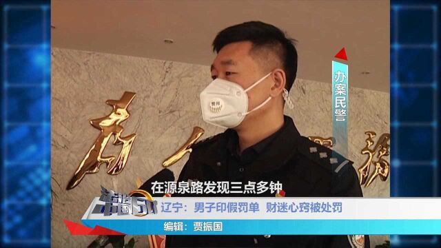 男子财迷心窍,竟违法印假罚单,最终受到法律制裁