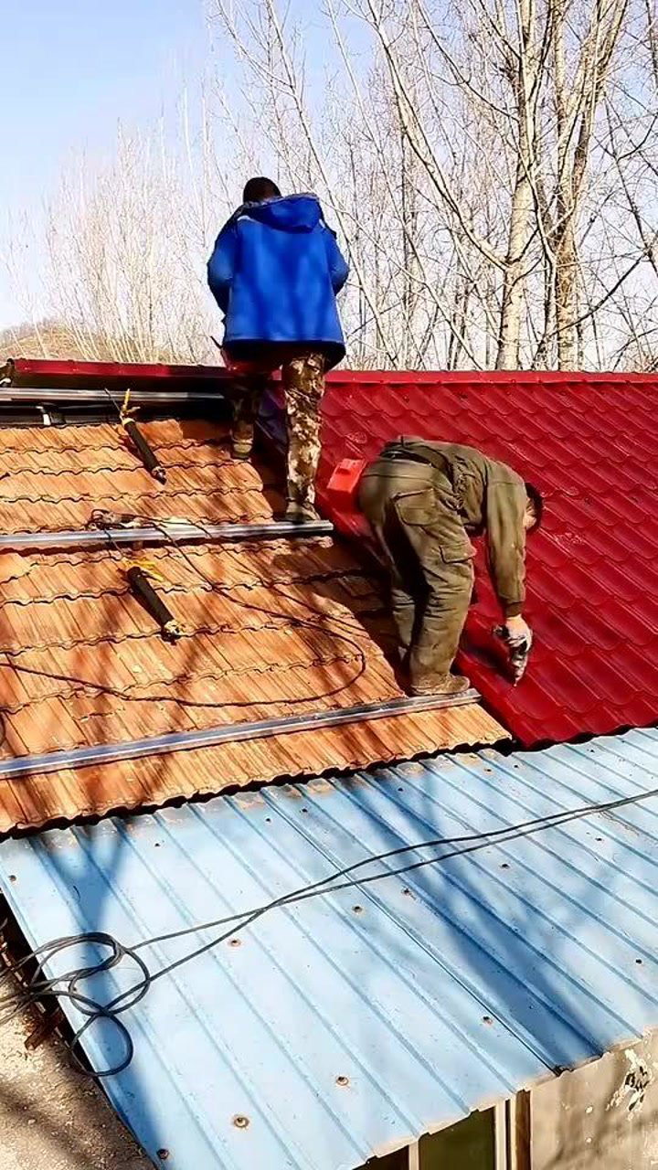 瓦房翻新安装彩钢瓦,好看又好装!_腾讯视频