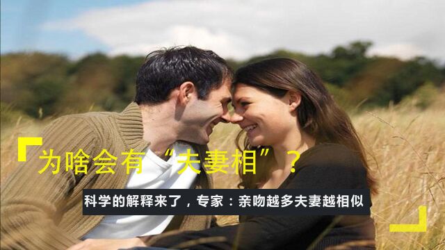 为啥会有“夫妻相”?科学的解释来了,专家:亲吻越多夫妻越相似