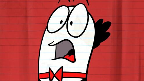 铅笔人搞笑故事表演时很紧张的铅笔人得到了观众的喝彩