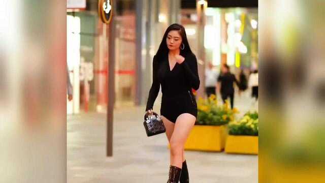 街拍穿搭美女