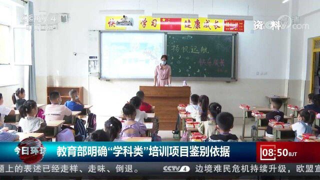 教育部明确“学科类”培训项目鉴别依据