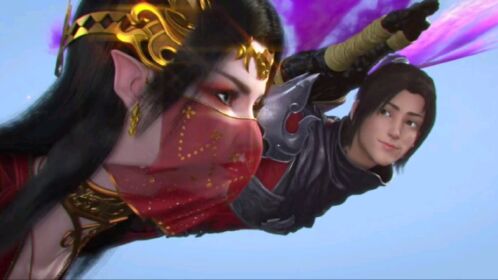 斗破苍穹:美杜莎女王跟萧炎回家,还穿上高跟鞋,美爆